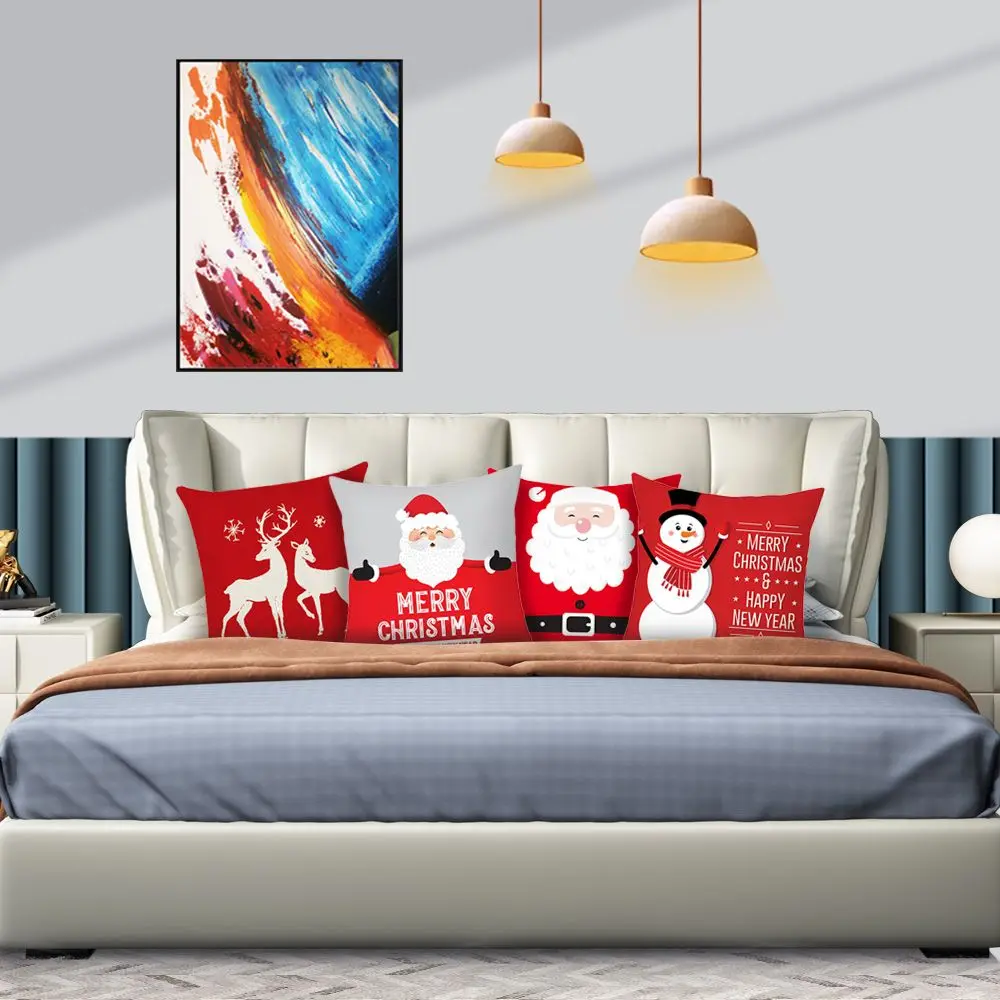 Decorazione del divano vita domestica decorazione della casa federa fodera per cuscino natalizio decorazioni natalizie federa in pile