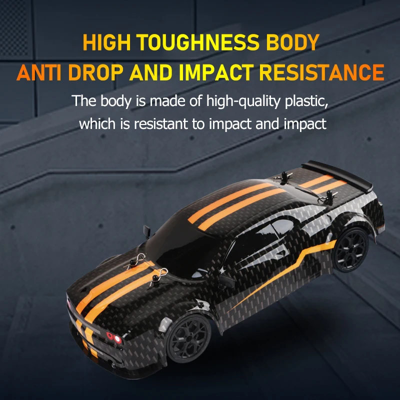 1/14 Rapid Drift 4WD High Speed Car 30KM/H Mustang Racing 2.4G Simulation Model RC Remote Control For Adult children\'s toys