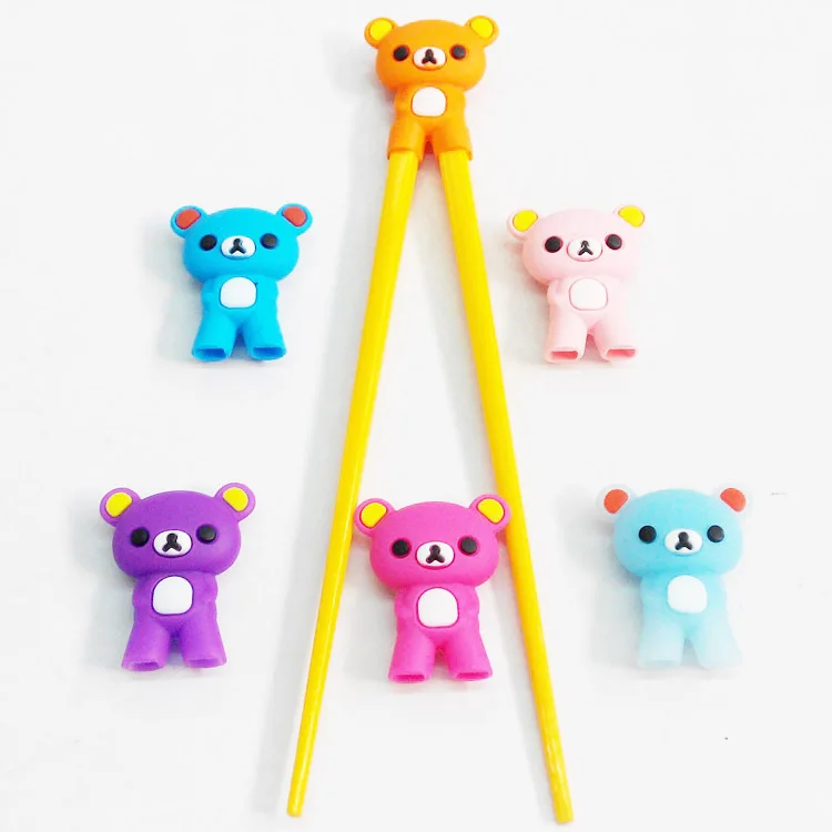 1 Pair Cute Bear Panda Cat Learning Training Chopsticks For Kids Children Chinese Chopstick Learner Gifts DH85