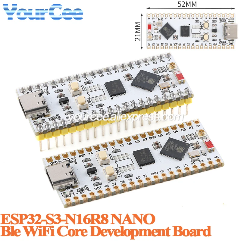 2pcs/1pc ESP32-S3-N16R8 ESP32 ESP32S3 N16R8 NANO Ble Compatible-Bluetooth WiFi Wireless Core Development Board Module