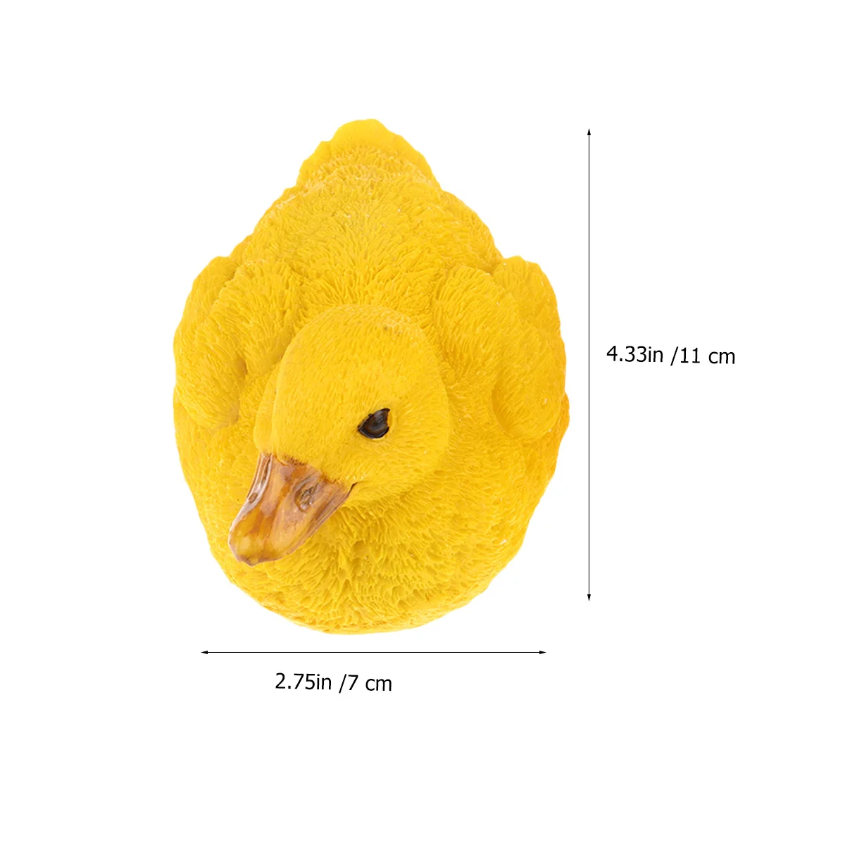 

1Pair Resin Decoration Durable Desktop Garden Ornament Bonsai for Courtyard Pond Yellow Decoration