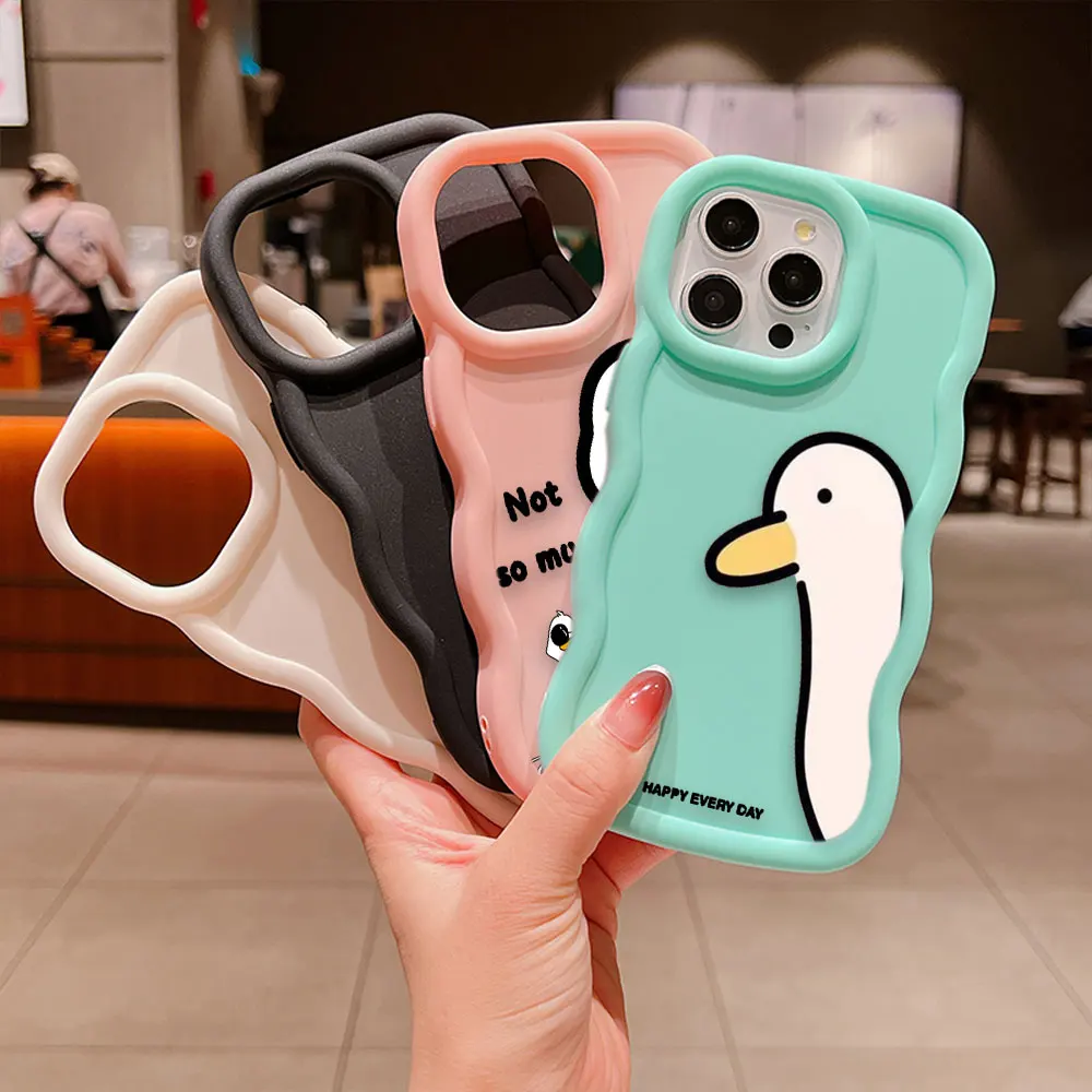 

Funny Lucky Cute Duck 3D Wave Case For REALME 7i 9i 11 12 C21Y C25Y C30 C33 C35 C53 C55 C63 C65 C67 Narzo 50 Case Funda Capa