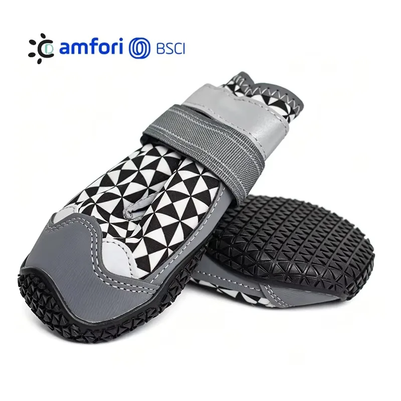Factory Waterproof Sport Dog Shoes Breathable for Hot Pavement Outdoor Walking  Pet Paws Protector 8 Size All Season