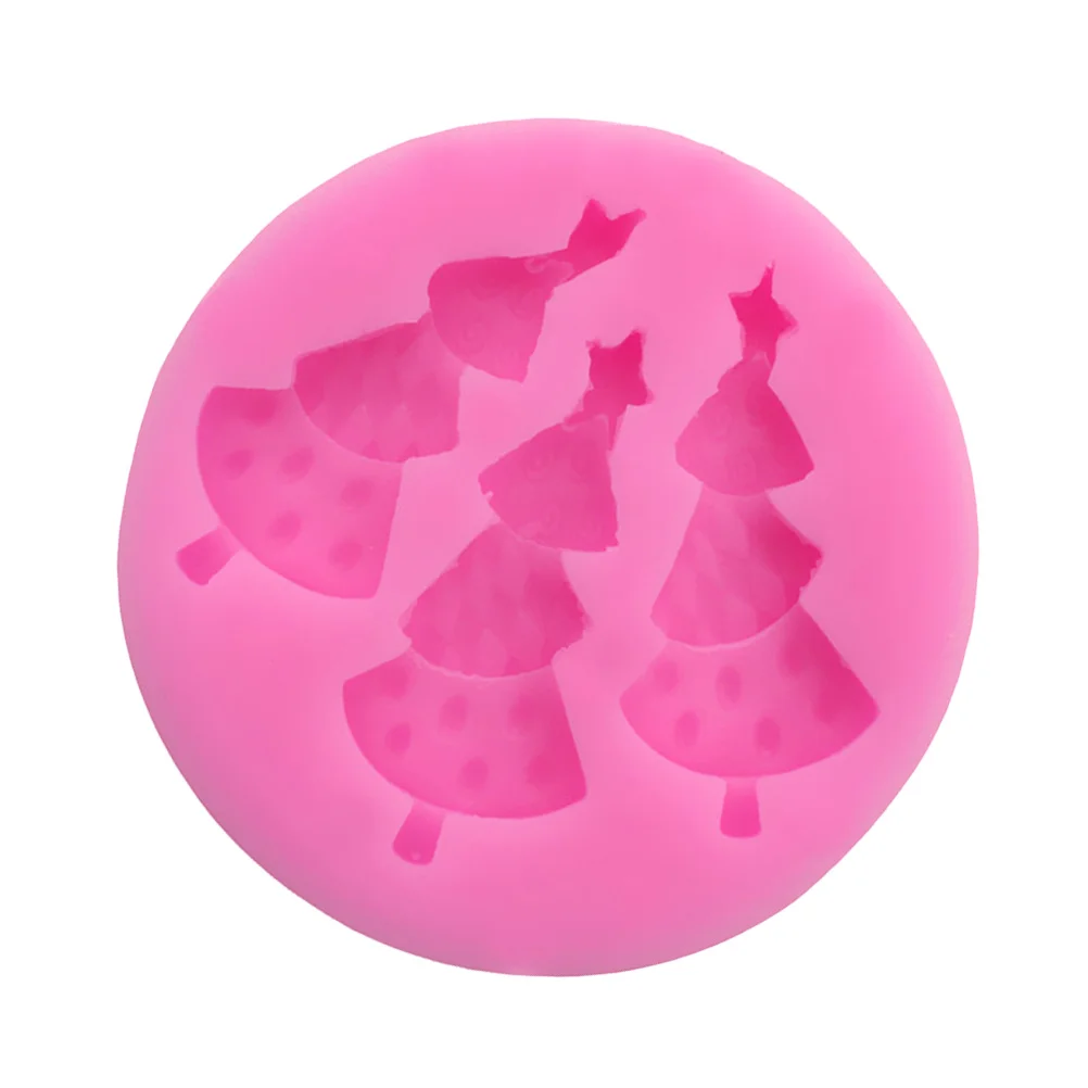 

Round Shape Christmas Tree Cake Fondant Silicone Molds Cake Decorating Tools Bakeware Cupcake Dessert Chocolate Fondant Mold (Ra