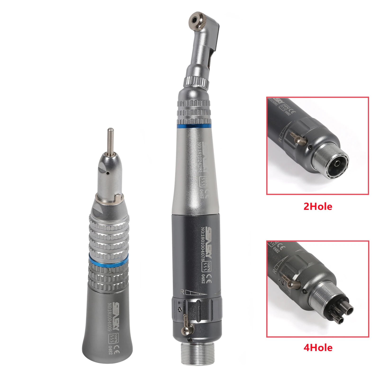 Dental Low Speed  Kit 2/4-Hole Connection Contra Angle / Straight Handpiece& Motor fit NSK Style