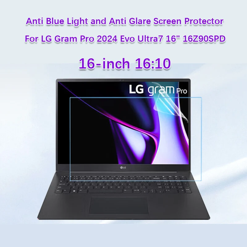 2X Anti Blue Light and Anti Glare Screen Protector Guard Cover for LG Gram Pro 2024 Evo Ultra7 16