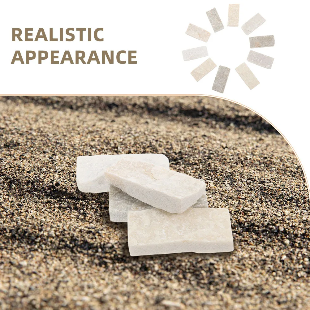 40 Uds Mini ladrillos para paisajismo, ladrillos de jardín para arquitectura, materiales Diorama, ladrillo de simulación, rocas decorativas, pecera