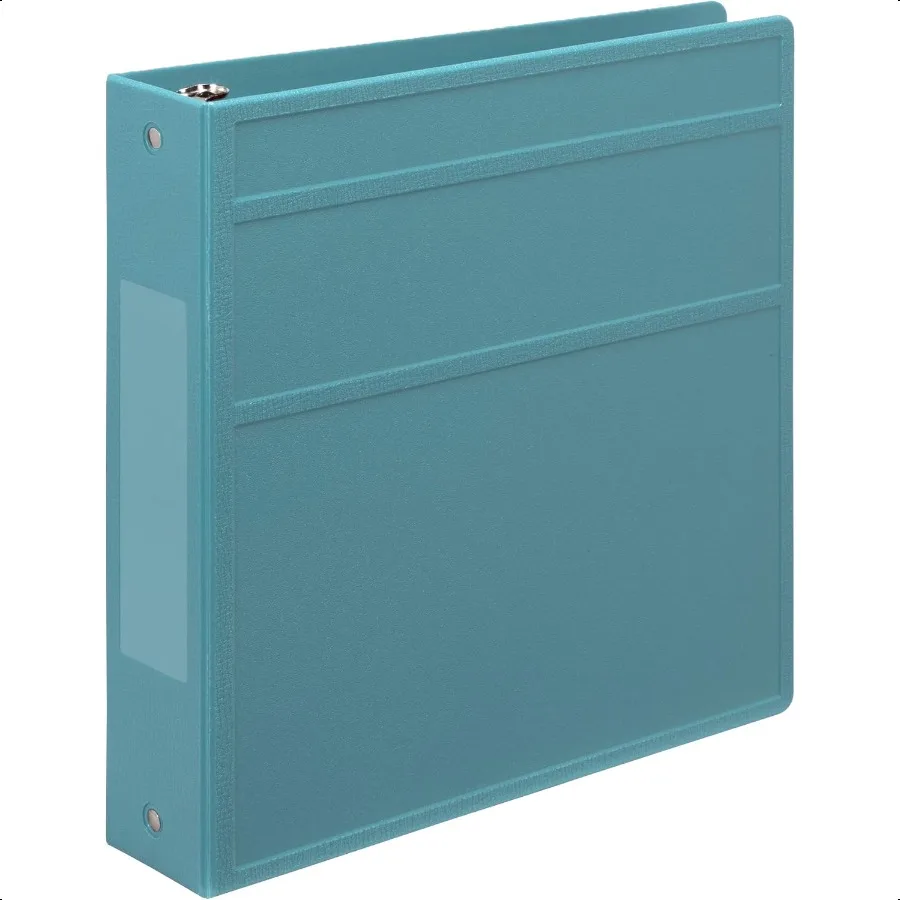 

2Inch Heavy Duty 3Ring Binder Side Opening Powder Blue Durable Plastic Precision NoGap Rings Waterproof Cover No Pockets Holds