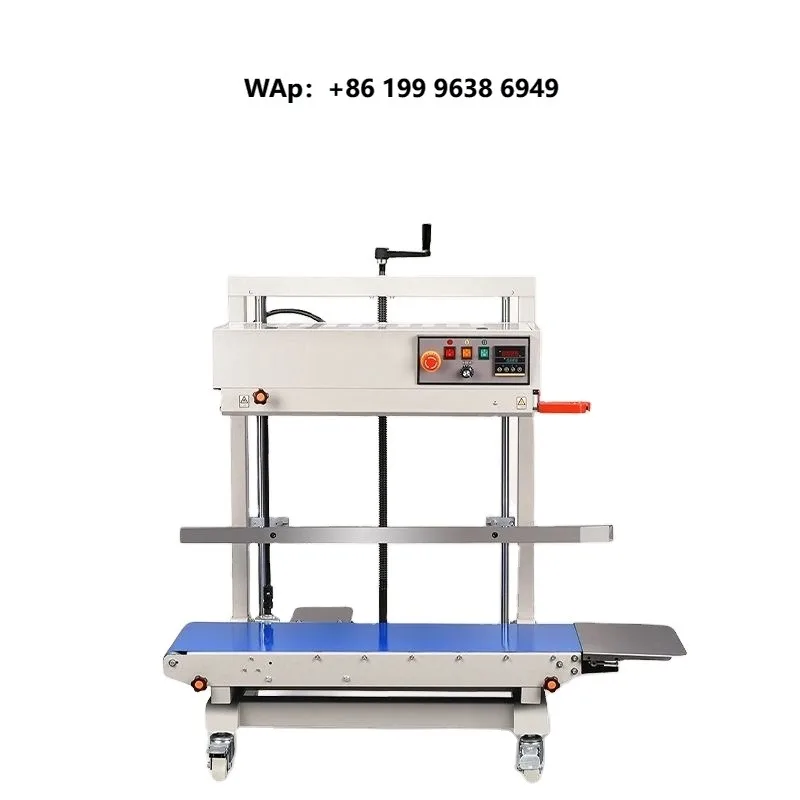 FR1100V Vertical Large Heavy Plastic Food Liquid Bag Heat Sealer Continuous Band Sealing Machine
