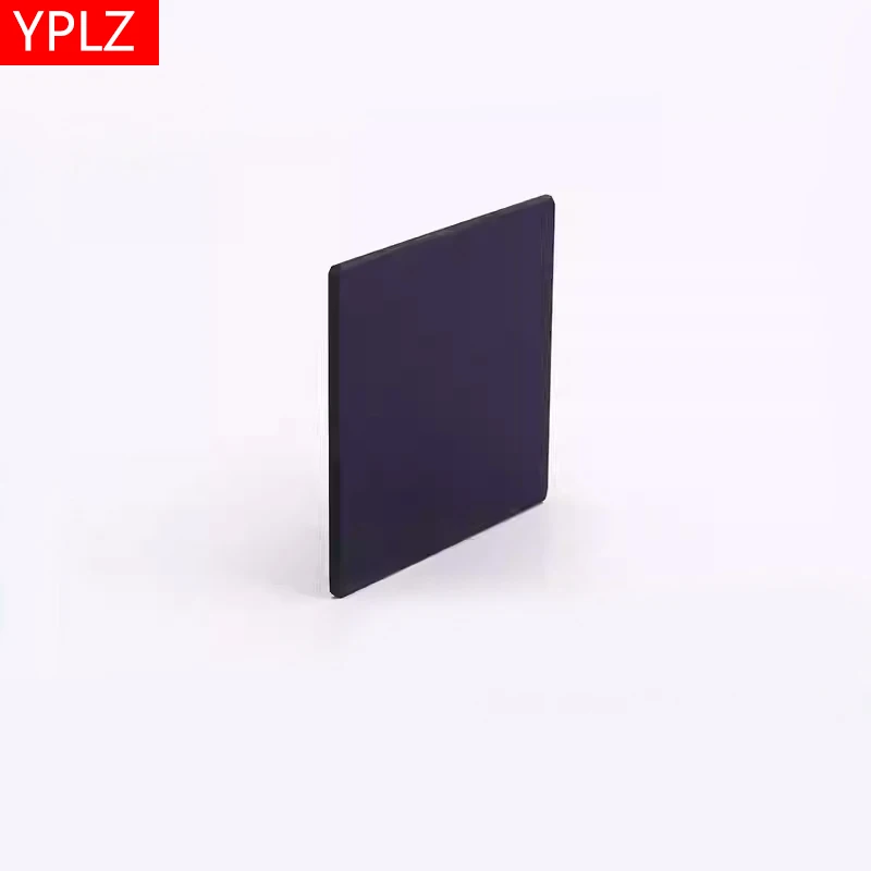 Bandpass filter with bandpass glass transmitting light of around 400nm. Experimental glass sheet