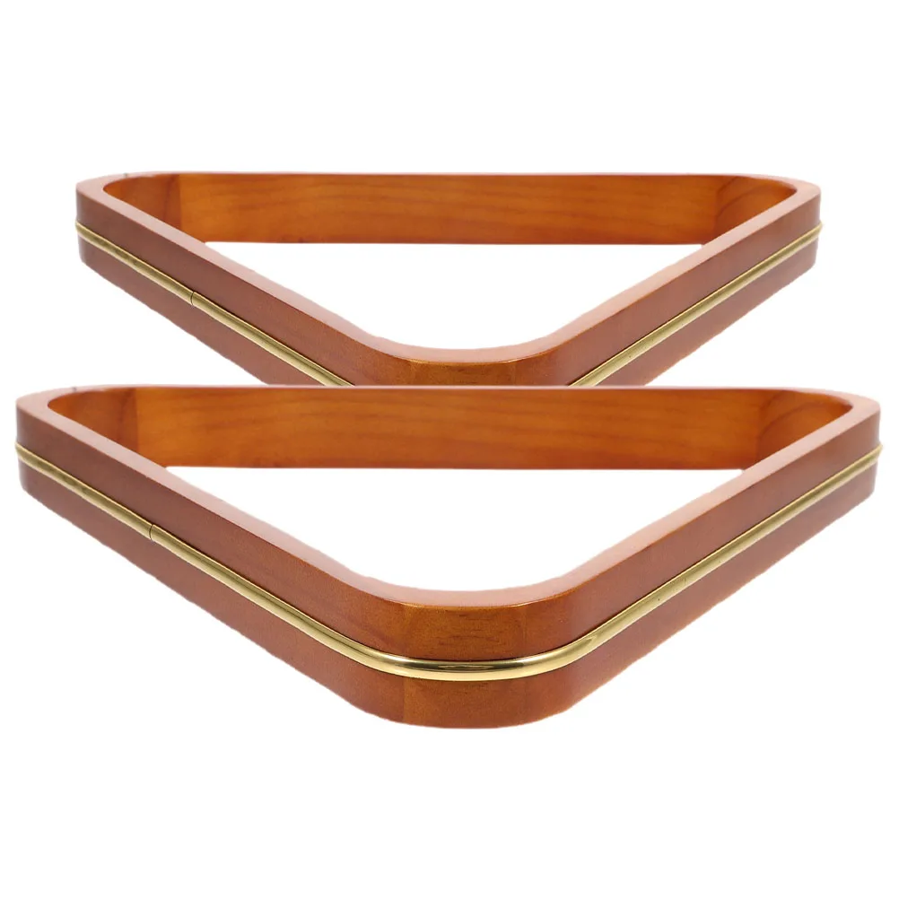 

2Pcs Wooden Snooker Tripod Rack Triangle Frame Pool Balls Billiard Set Elegant Edging Sturdy Support Longlasting Durability