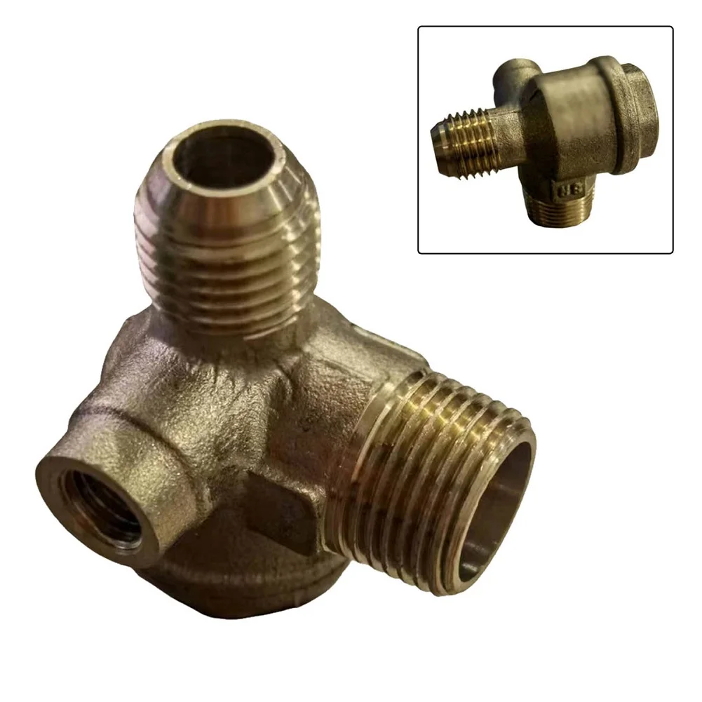 3 Port Air Compressor Check Valve Brass Male Thread 90 Degree Connector For Air Compressor Home Improvement 16mm 14mm 7mm
