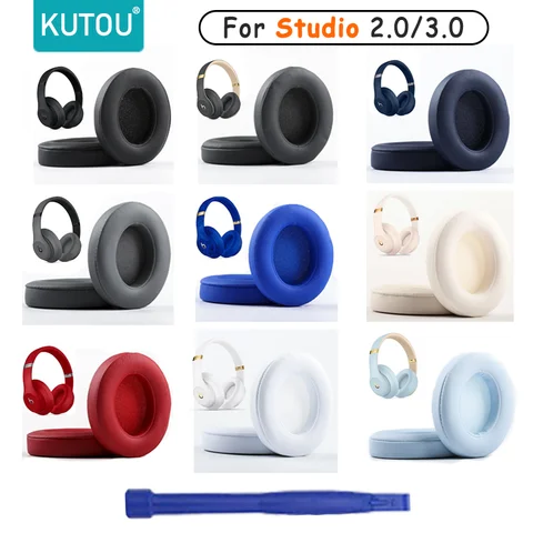Almohadillas KUTOU para Beats Studio 3 3.0, almohadillas para auriculares Studio3, almohadillas de repuesto para auriculares Studio2, almohadillas para auriculares, almohadilla de espuma