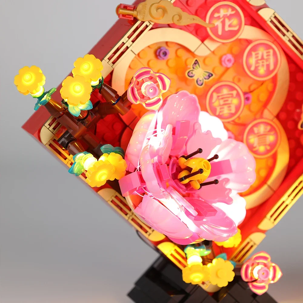 80110 음력 설날 디스플레이 빌딩 블록 모델 어린이 DIY 장난감 세트에 대한 Led 라이트 키트 (조명 키트 전용 모델 없음)