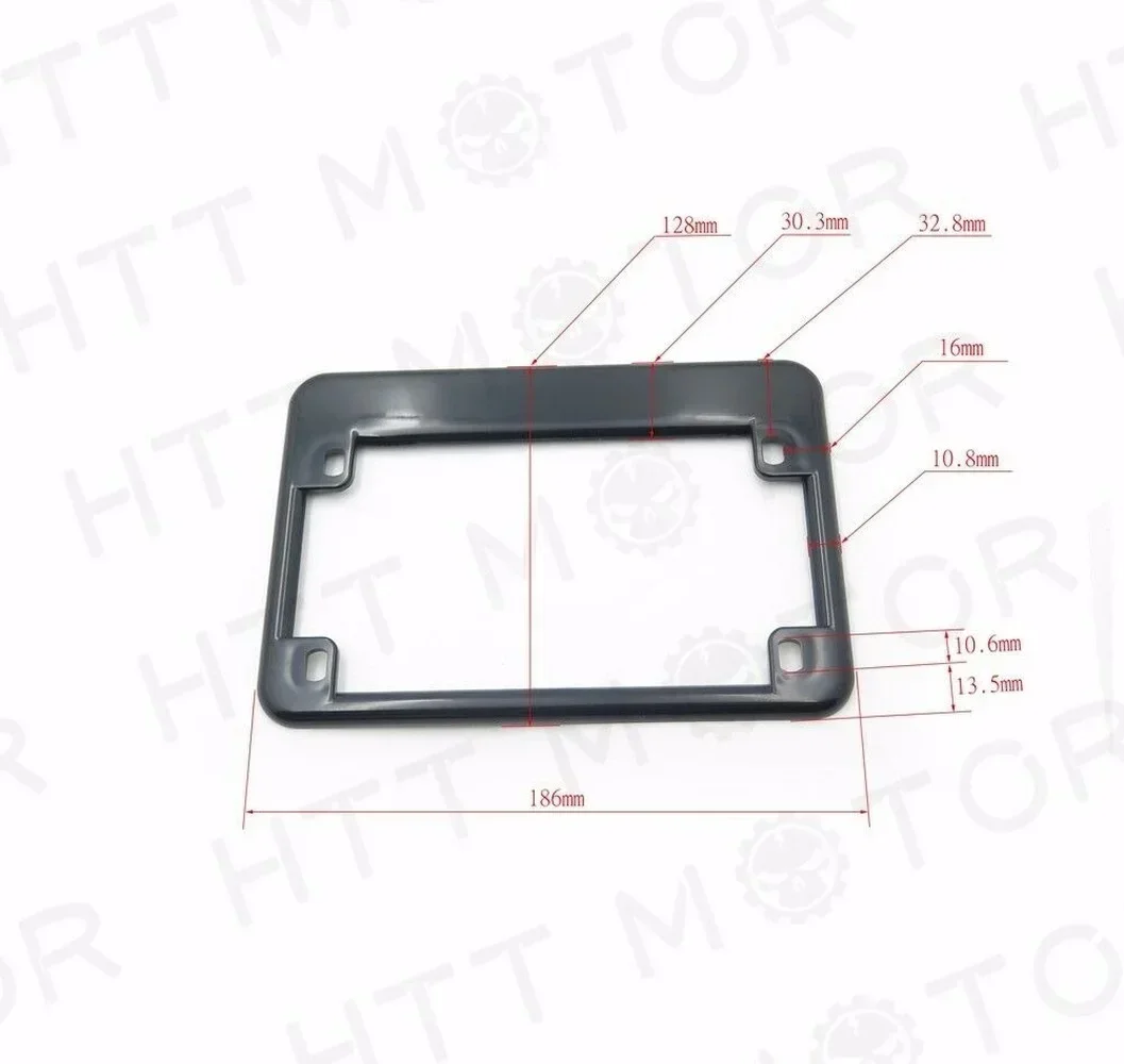 Motorcycle Registration Plate Holder For 4"x7" extra 1" Width Plate for Harley/Honda/Kawasaki/Suzuki/Yamaha/Springer 6