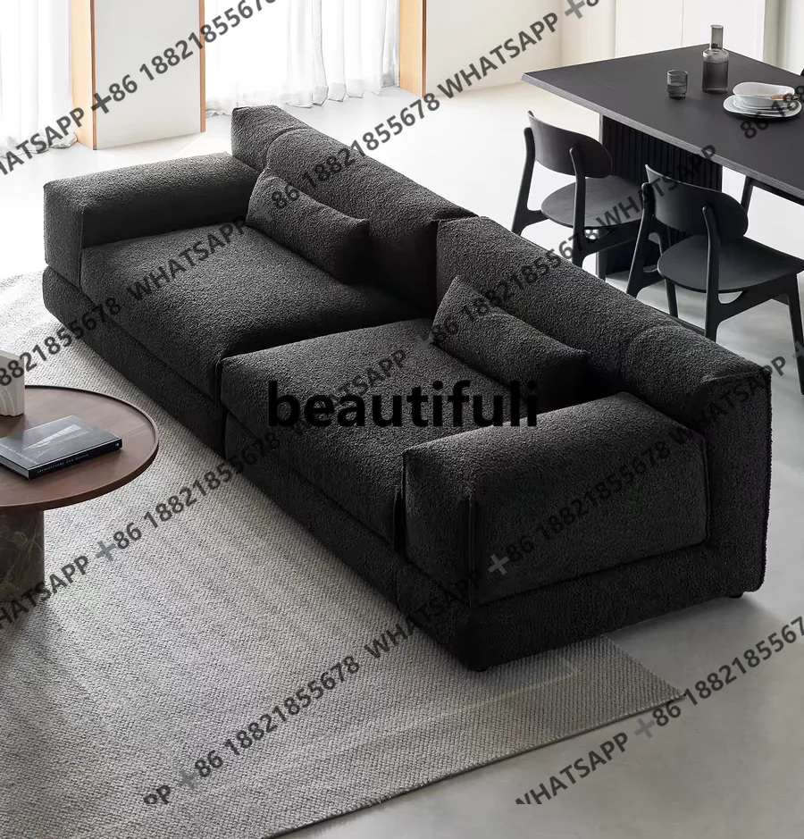 

Кремовый ветер, прямой диван из овечьей шерсти, противообрастающий простой диван для гостиной, дома, кровати и дивана для завтрака