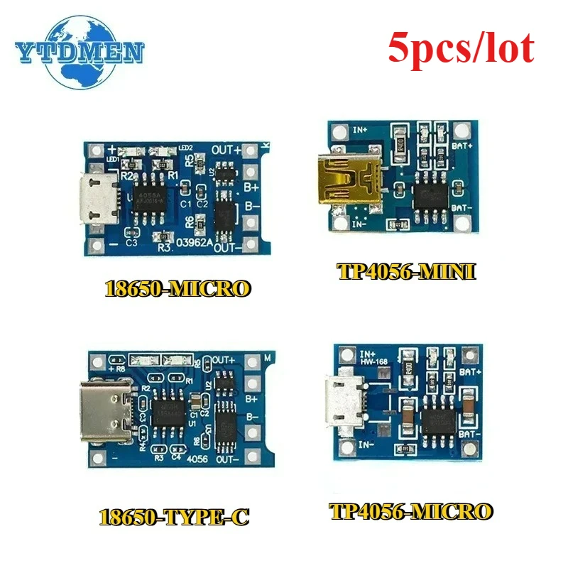 5Pcs TP4056 Chargin…