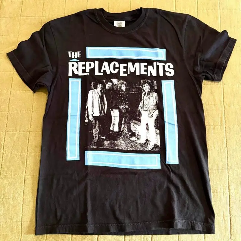 

Винтажная черная рубашка THE REPLACEMENTS Rock World Tour с короткими рукавами KV39976