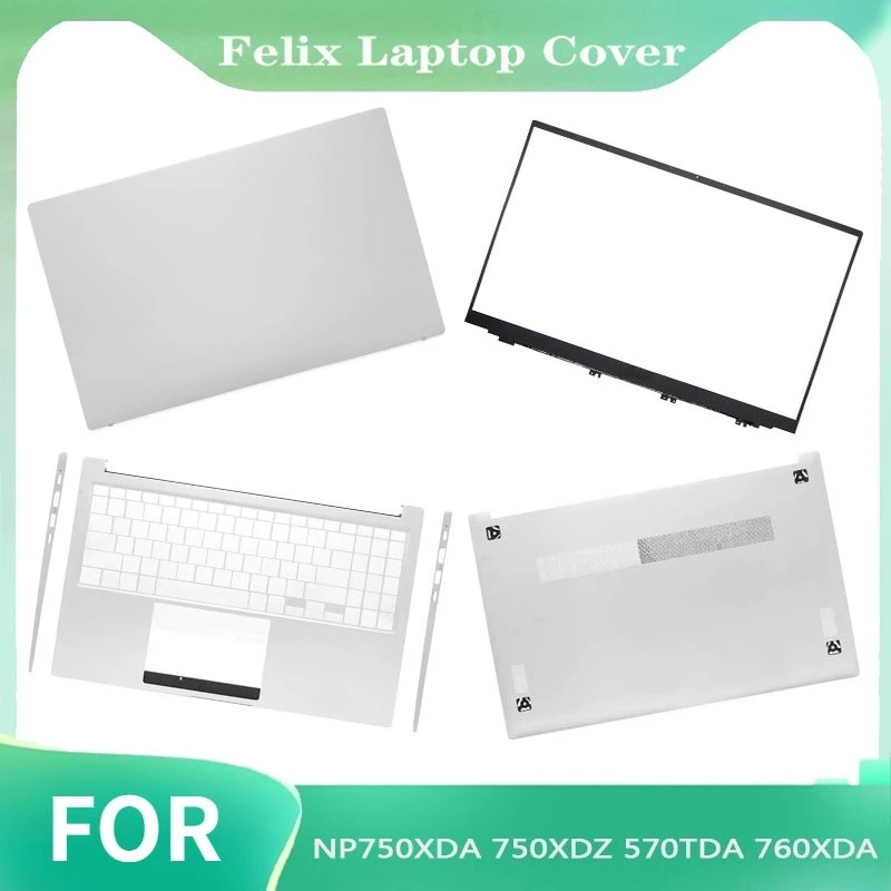 

New For NP750XDA 750XDZ 570TDA 760XDA Screen Back Shell Frame Keyboard Bezel Palmrest Laptop Bottom Cover Base Case