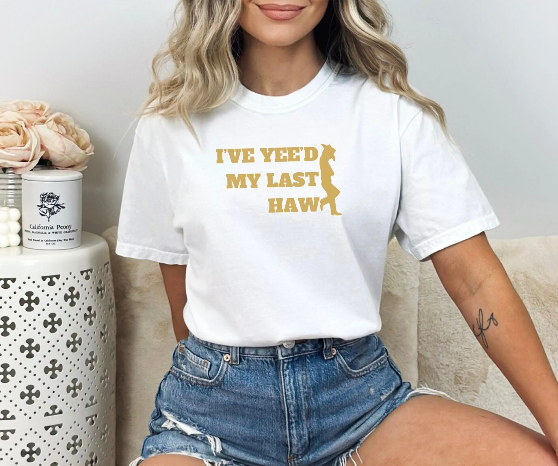 

Sad Cowboy I've Yee'd My Last Haw T shirt funny gift idea for her ironically ironic mental health gag
