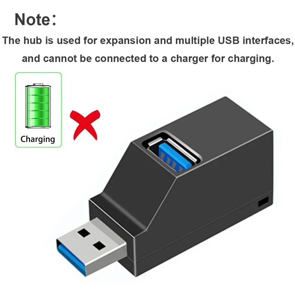 FASO USB 3.0 HUB Adapter Extender Mini Splitter Box 1 to 3 Ports High Speed USB 2.0 For PC Laptop U Disk Card Reader image 4
