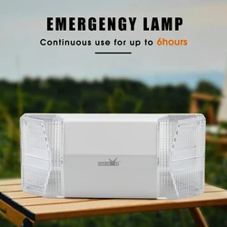 Dual Head LED Emergency Light Wall-mounted Fire Fighting Lamp Portable Camping Lamp Rechargeable Searchlight for Night Activity