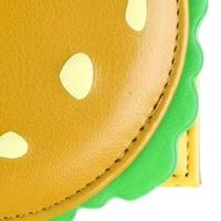 Burger Shaped Credit Card Holder RFID Blocking Bifold Wallet Small Wallet for Women Girls