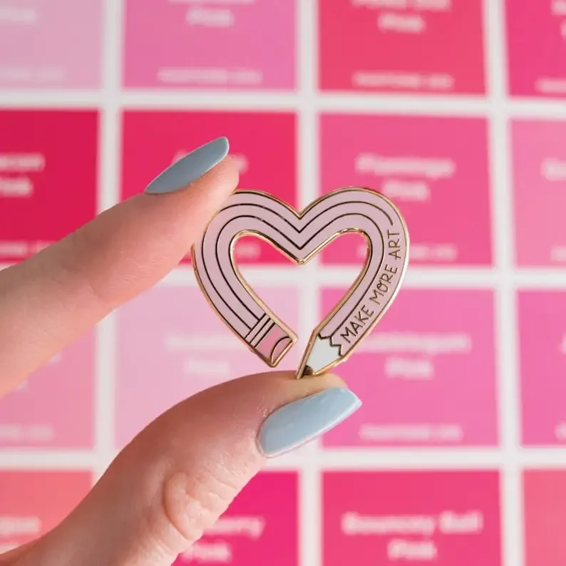 Make More Art Enamel Pin Pencil, Artist, Creative, Gift, Illustrator, Motivational, School, Teacher