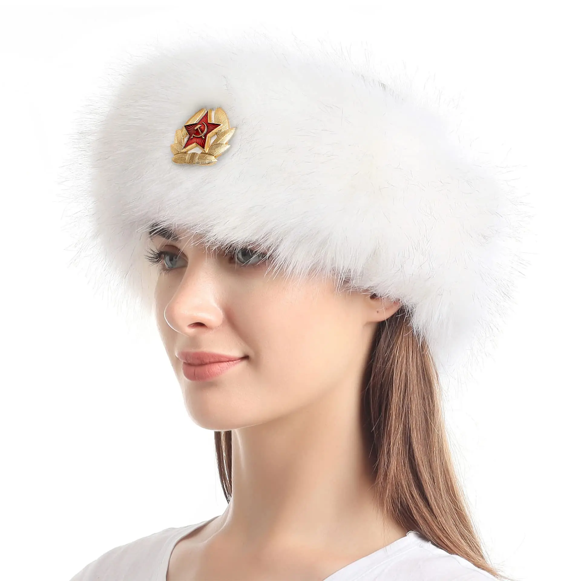 Fur Hat Dual-use Fox Hair Neck Winter Plush Warm Ear Protection Plush Hat for Women Hot Selling