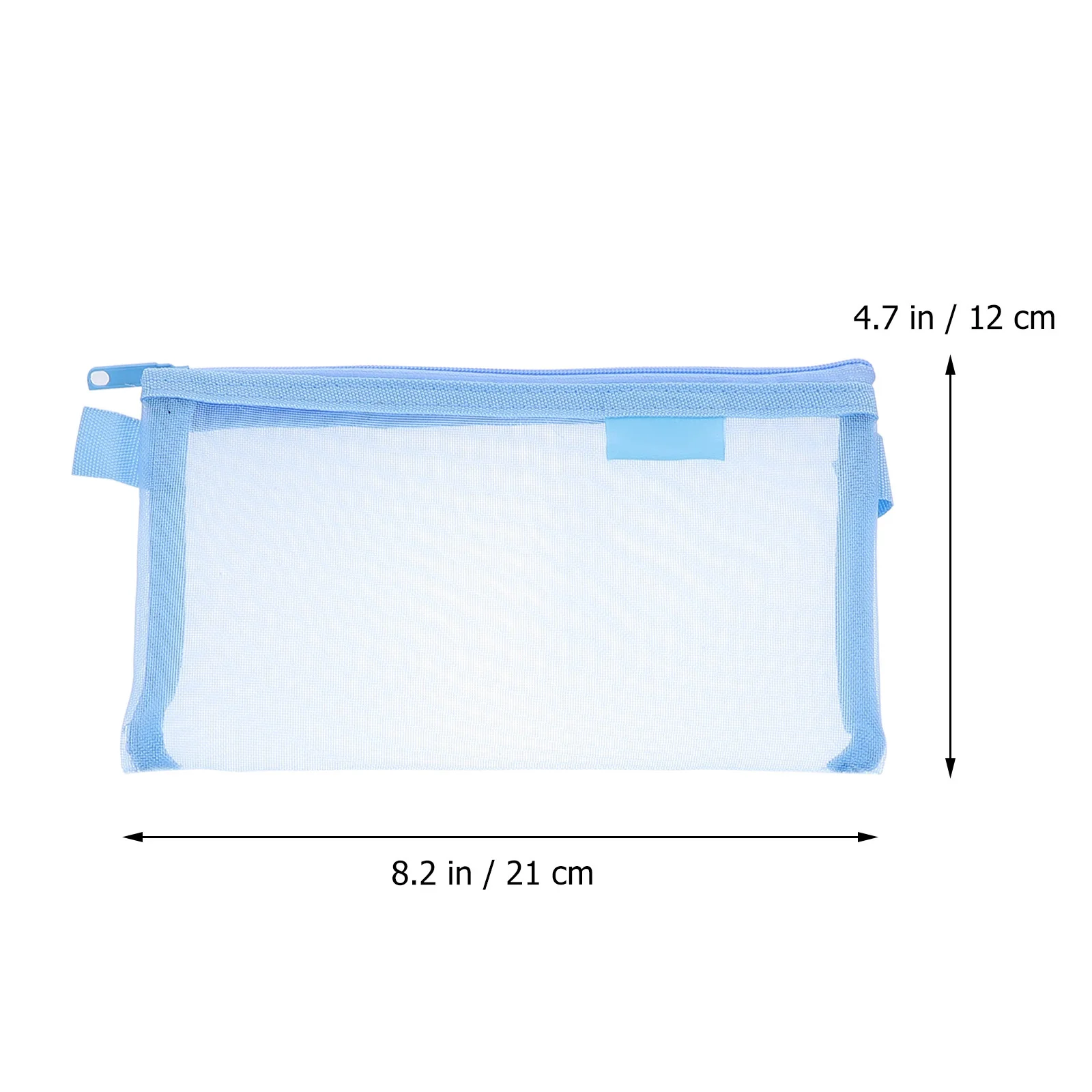 3Pcs Mesh Pen Bags Zippered Stationery Organizers Large Capacity Pencil Cases for Students Teachers Office Storage Portable