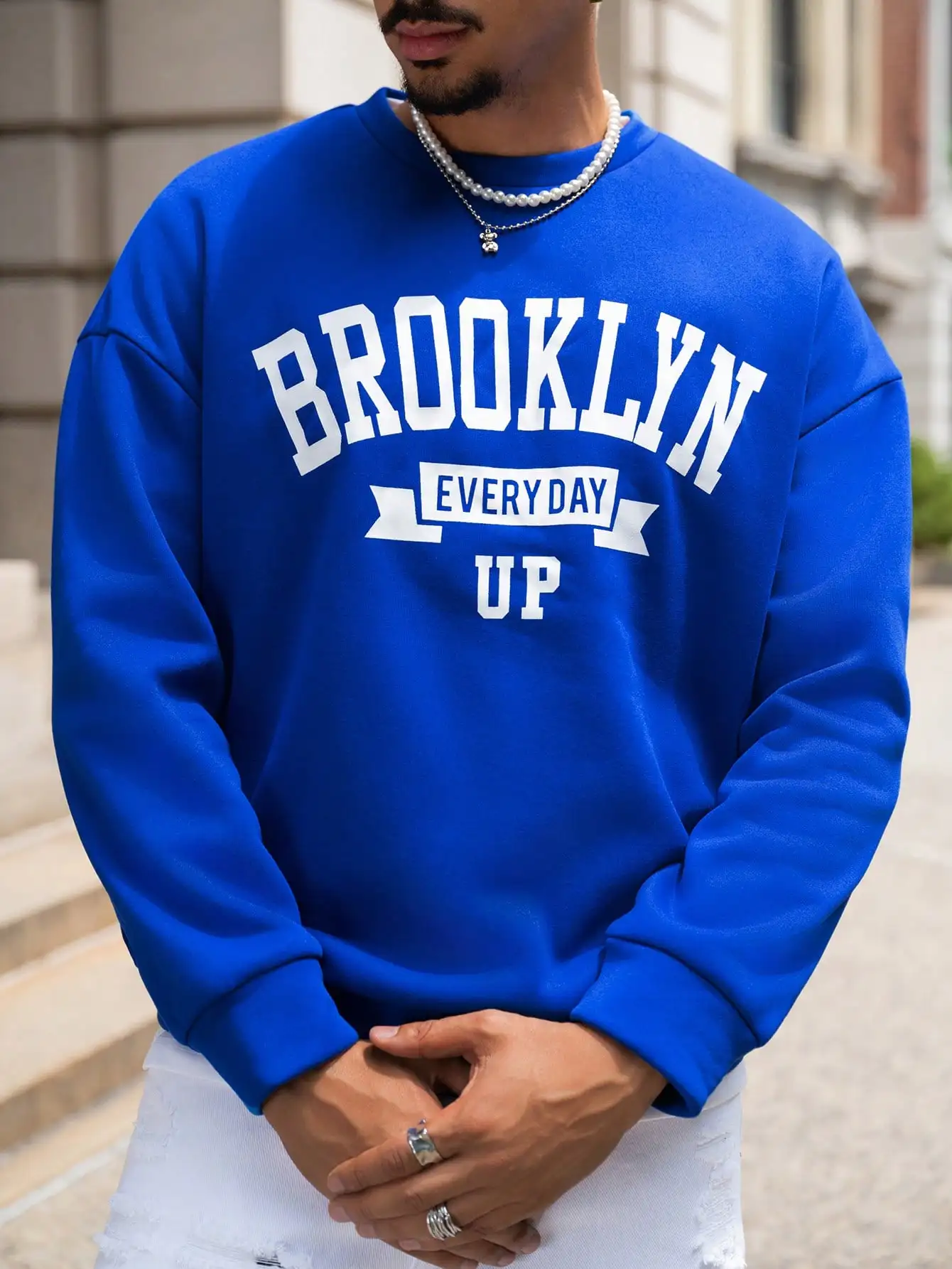 

Brooklyn Creative Letter Pattern Men Hoodies Casual Street Style Clothes Hip Hip Loose Sweatshirts Autumn Fleece Pullovers