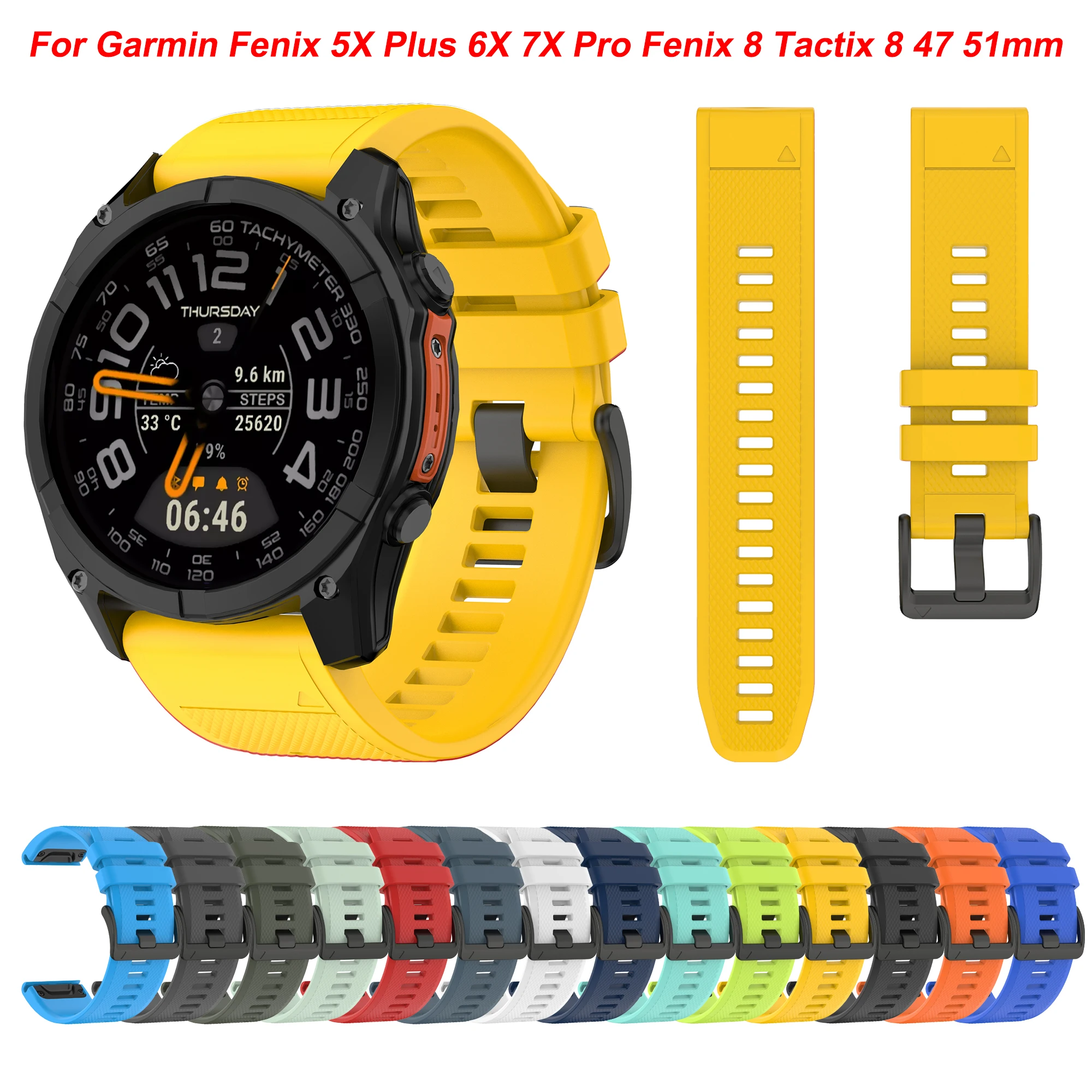 22mm 26mm pulseira quickfit para garmin fenix 7 7x pro 6 6x 5 5x plus fenix e 8 47mm 51mm epix gen2 pulseira quatix 8 tactix 8 banda