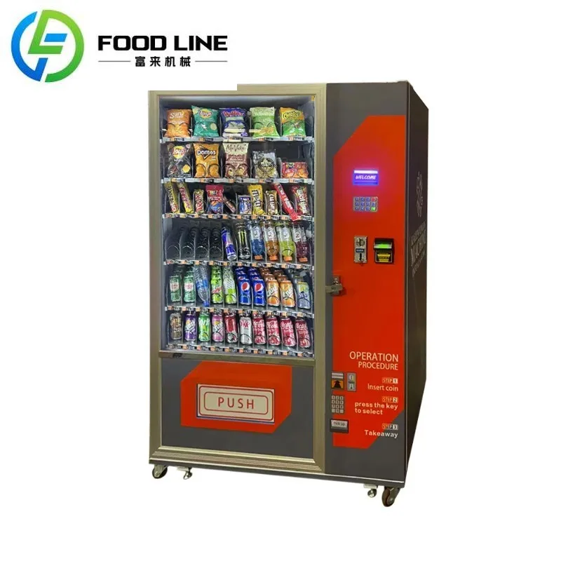 Customized Snack Bottled Water Beer Cold Drink Vending Machine Factory