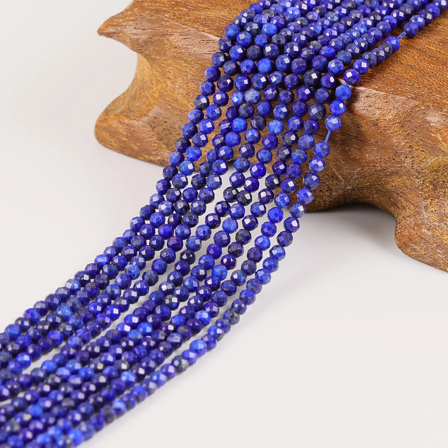 

Natural Facet Lapis Lazuli 2 3 4mm Round Blue Gemstone Loose Beads Accessories for DIY Jewelry Necklace Bracelet Earring Making