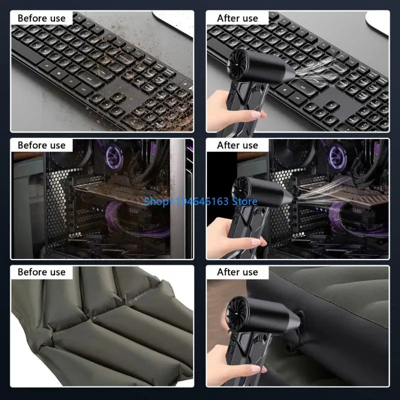 

Эффективная воздушная тряпка со скоростью 130 000 об/мин для чистки электроники и предметов домашнего обихода с беспроводным и 3