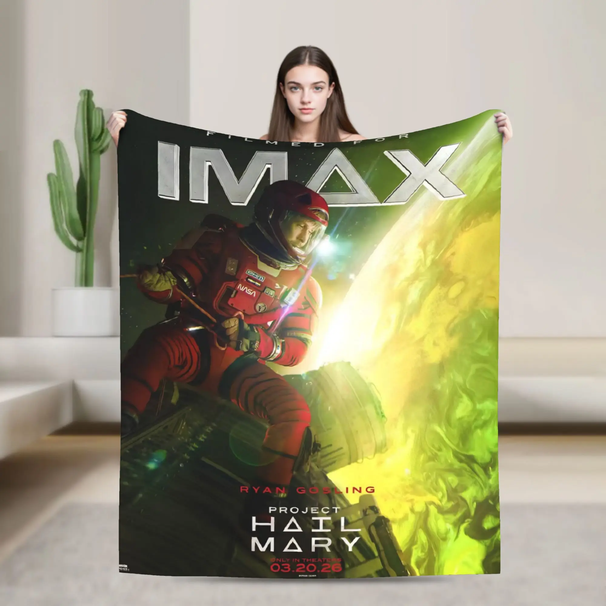 Project Hail Mary Movie Fuzzy Blanket Rockys Alien Funny Throw Blankets for Home 200x150cm Rug Piece
