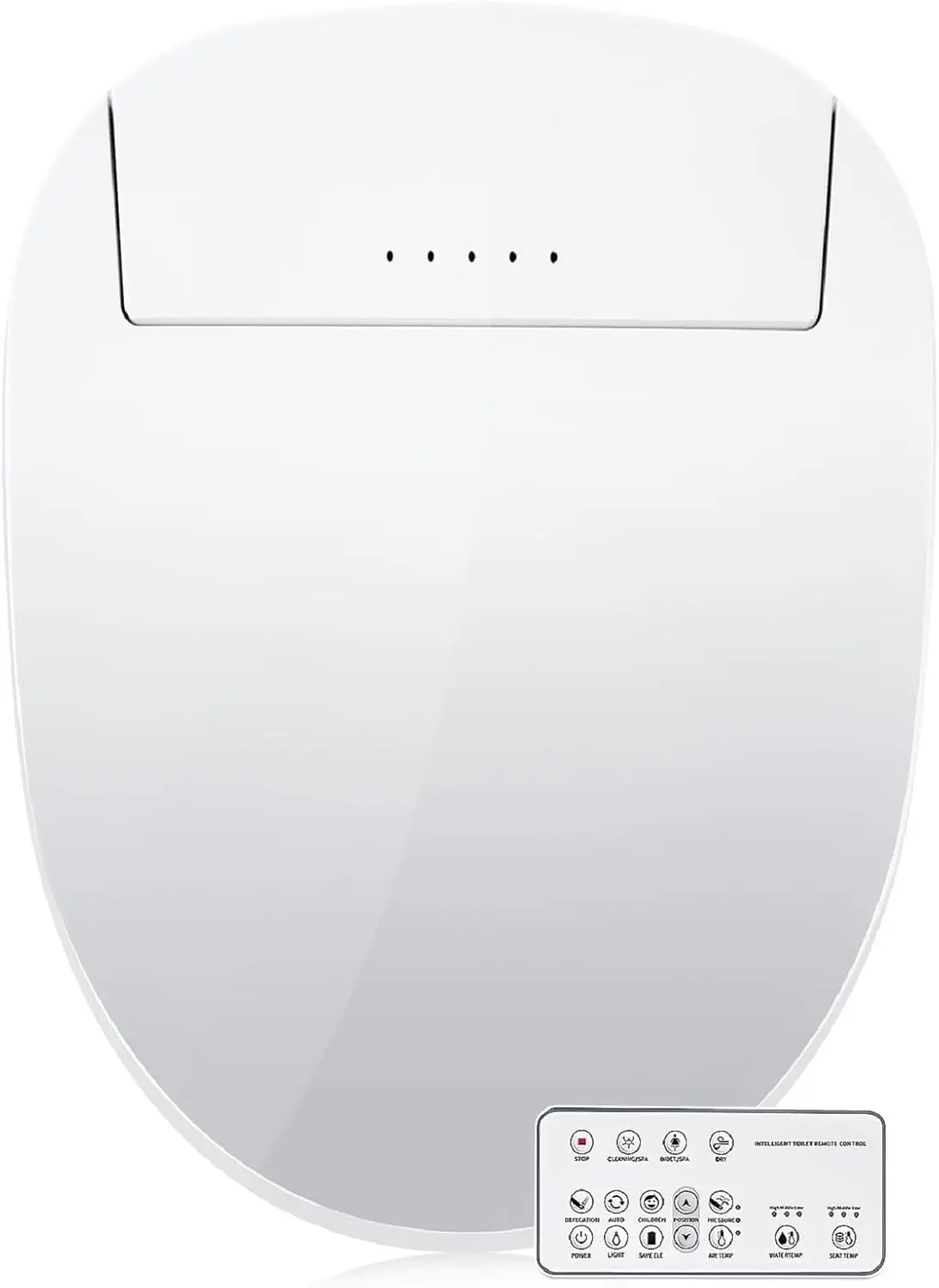 

A201S Bidet Toilet Seat, Electric Smart Heated Seat with Slow Closes, Warm Dryer, Rear and Front Wash