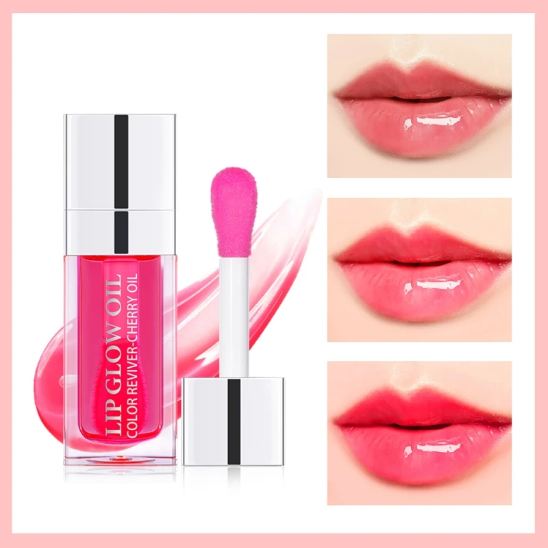 Crystal Jelly Moisturizing Lip Oil Plumping Lip Gloss Makeup Lipstick Sexy Plump Lip Gloss Oil Tinted Lip Plumper 6ml