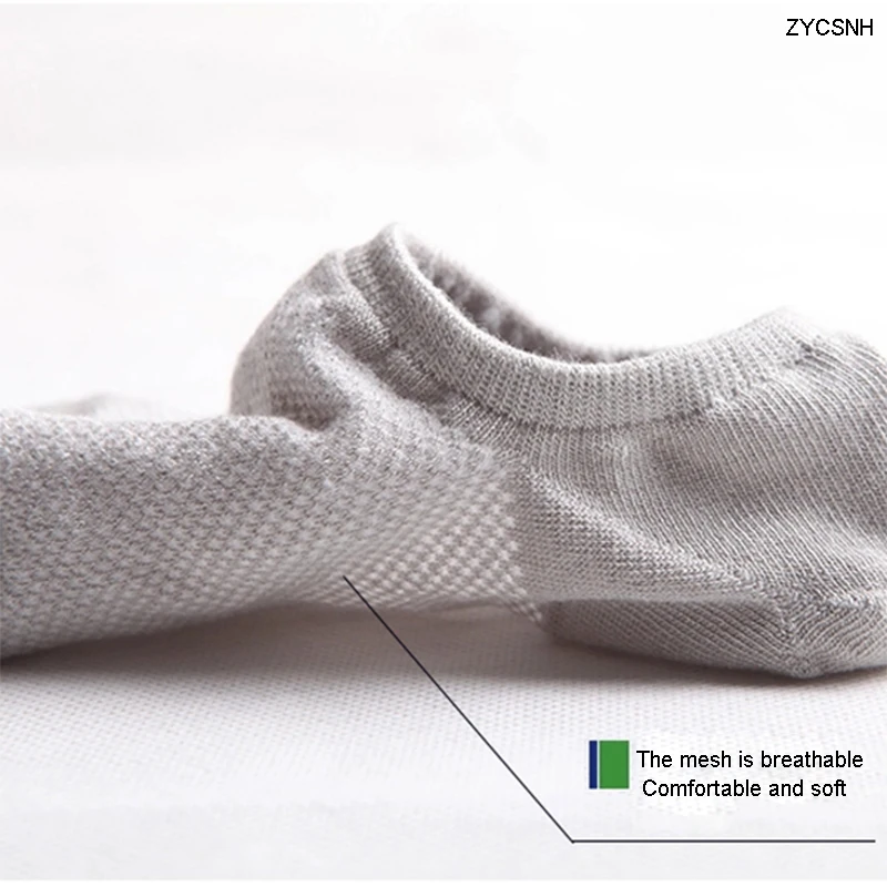 5/10 Paar Bambusfasersocken, Sommer, unsichtbare Socken, kurze Strümpfe, Netzsocken, atmungsaktive und lässige Bootssocken, Größe 37–44 – Detail 7