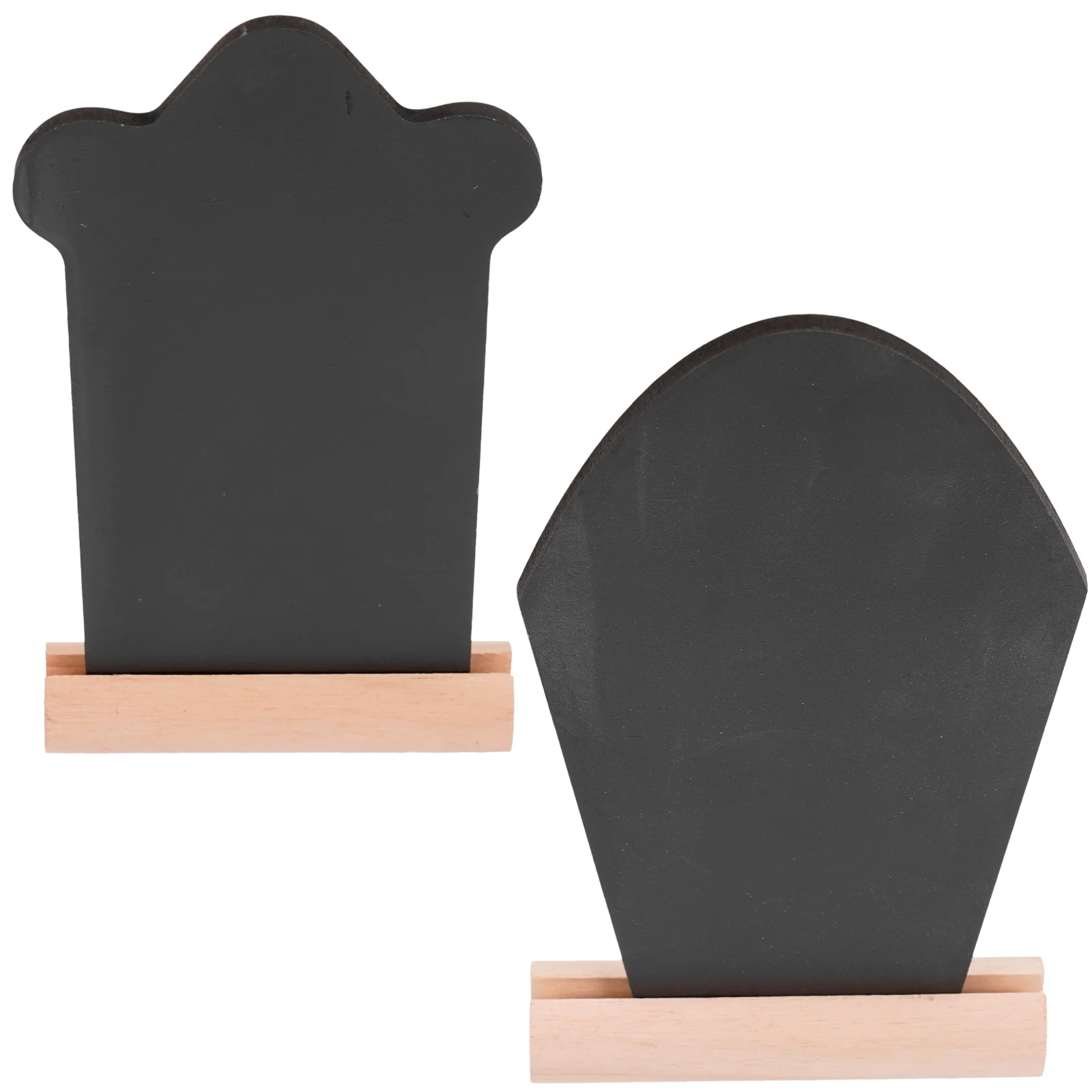 2pcs Mini Blackboard Sign Wooden Double-Sided Chalkboard Table Decor For Home Bar Wedding Message Board Desktop Display Craft