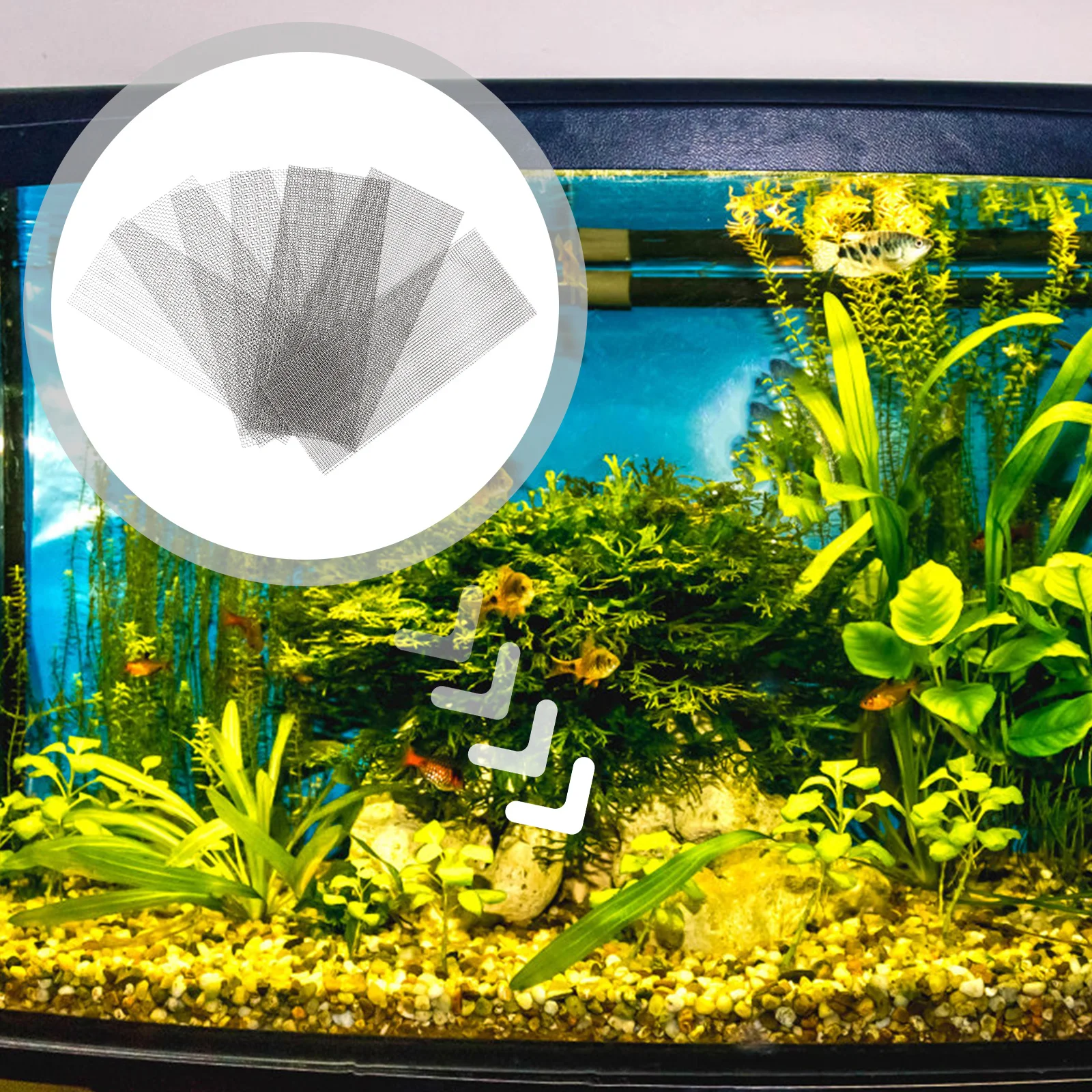 10 stücke Wasser Gras Mesh Edelstahl Anti-Rost Aquarium Pflanze Feste Net Für Aquarium Moos Teppich Aquatische Zubehör