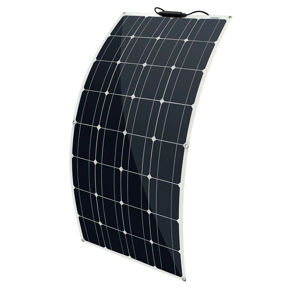 100W 18V Monocrystalline Solar Panel Kit, 21% Efficiency Portable Module Camping Battery Charging