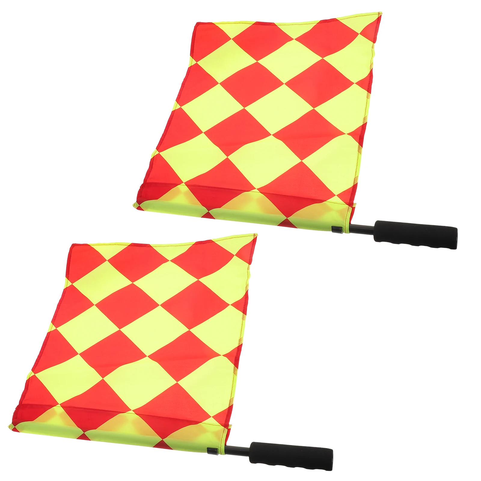 

2Pcs Durable Soccer Referee Flags for Clear Signals Lightweight Portable Football Linesman Equipment Football Referee Flag