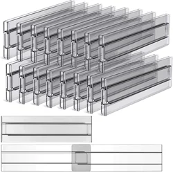 調節可能な引き出しオーガナイザー、引き出し仕切り、透明なプラスチック製の引き出し、衣類、化粧品、キッチン、4パック、8パック