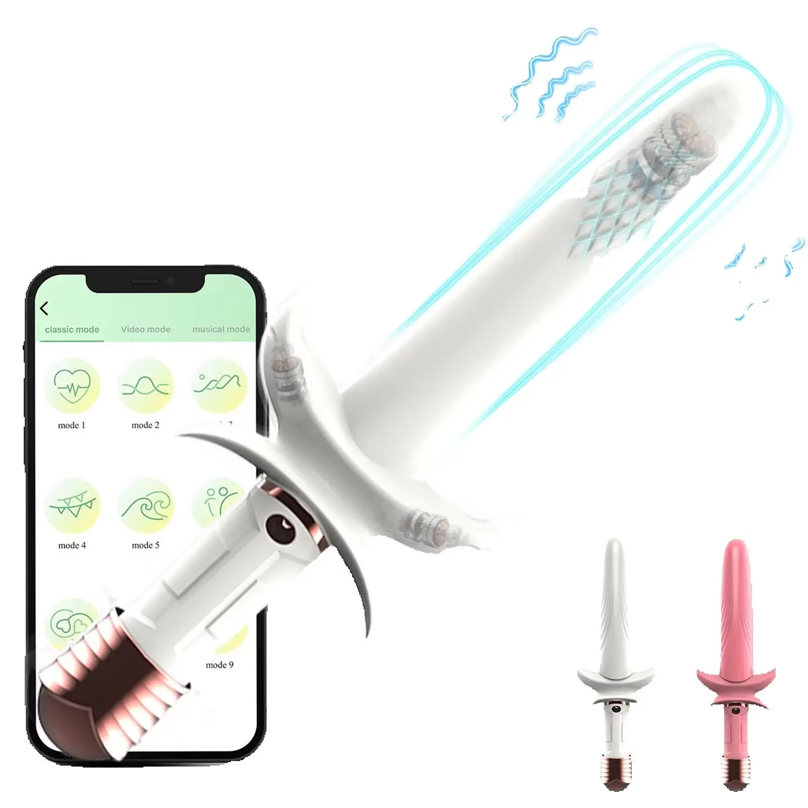 APP Remote Control Sword Vibrator Powerful G-Spot Female Clitoris Nipple Stimulator Massager Dildo Sex Toys for Women