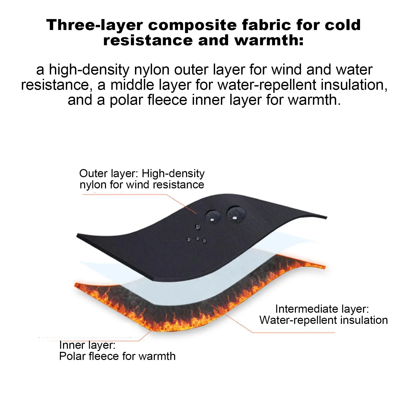 قفازات دافئة مقاومة للرياح تعمل باللمس للطقس البارد والعتاد قفازات الثلج للجري وركوب الدراجات والمشي لمسافات طويلة والقيادة والمشي الكتابة والفريزر #3