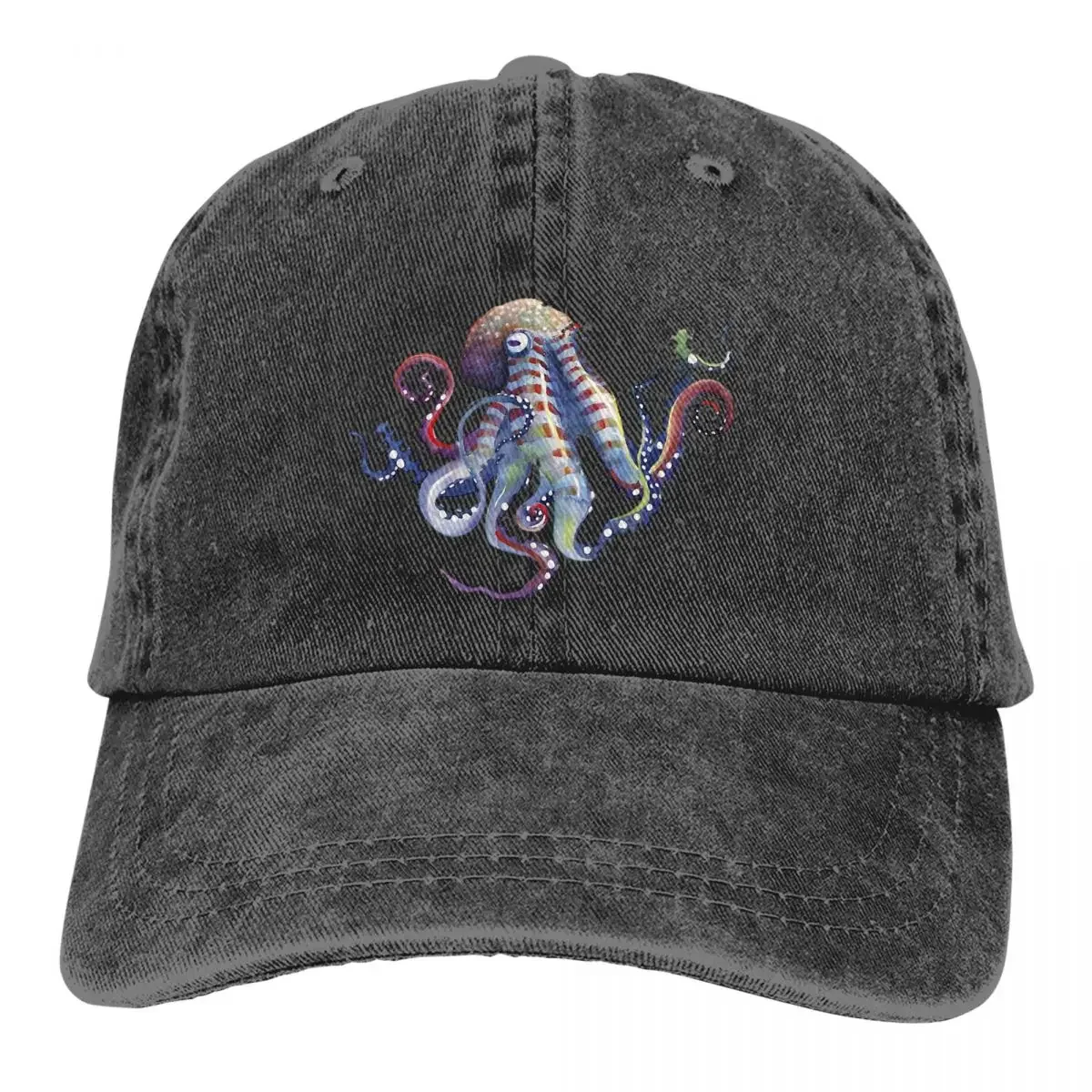 

Octopus Multicolor Hat Peaked Women's Cap Octopus Personalized Visor Protection Hats