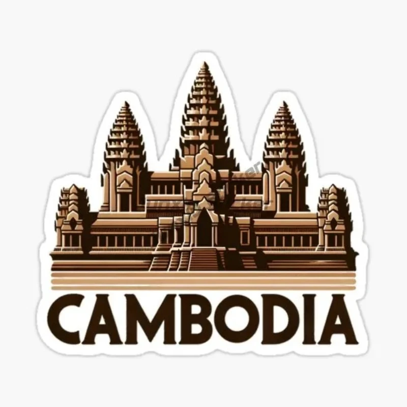 

K Cambodia Flag Code Sticker Motorcycle Helmet, Car Full Body PVC Decal