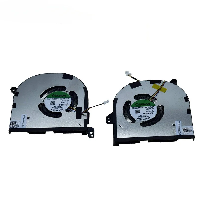 Replacement CPU GPU Cooling Fan for Dell XPS 15 9500 9510 Precision 5550 DC5V 0.38A Series 009RK6 09RK6 0DJH35