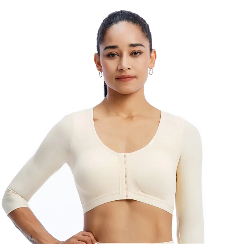 Posture Corrector Underwear for Women Post Surgical Arm Slimmer Shapewear Long Sleeve Upper Arm Shaper Compression Garment